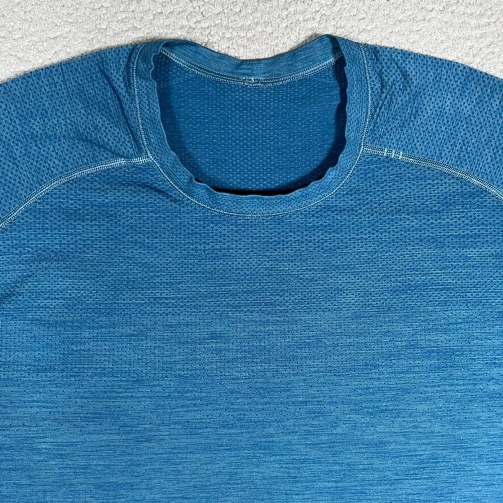 Lululemon Shirt Mens XL Blue Metal Vent Pullover Casual Gym Workout Athletic - Picture 5 of 12